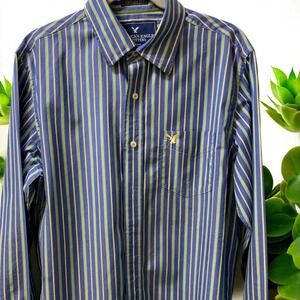 American Eagle Outfitters Striped Vintage Fit Button‎ Down Shirt L